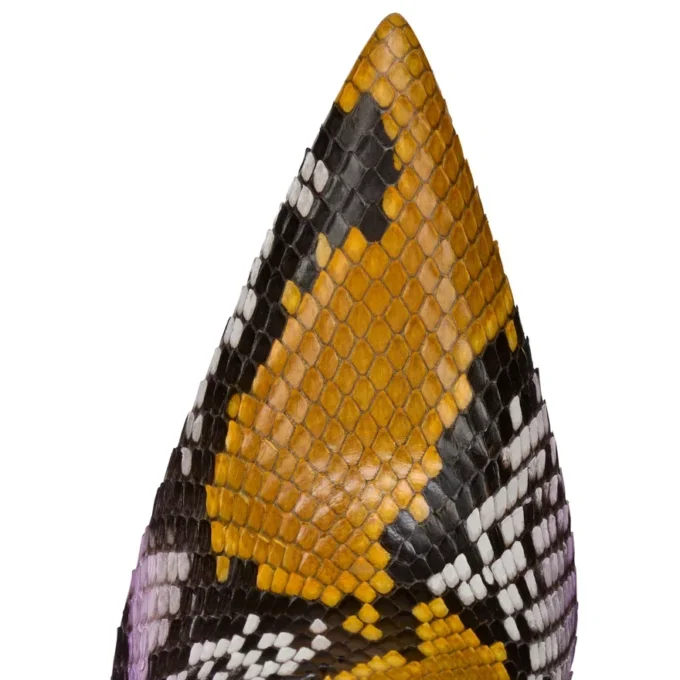 Miss Z Botta – 100 Mm Boots – Gradient Python Leather – Rhapsody Yellow – Women