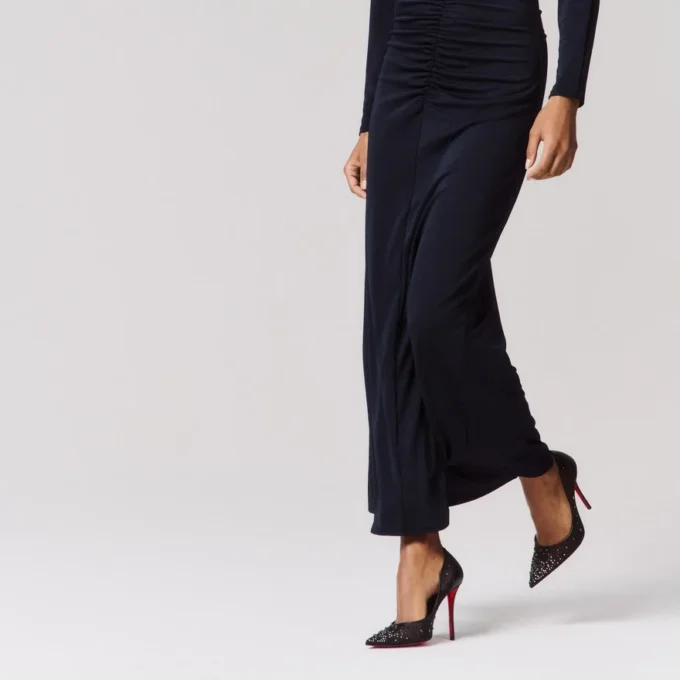 Miss Z Degrastrass Perla – 100 Mm Pumps – Mesh, Nappa Leather, Strass and Pearls – Black – Women