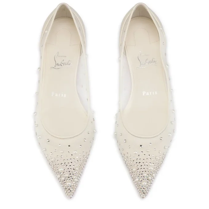 Miss Z Degrastrassina Perla – Ballerinas – Mesh, Nappa Leather, Strass and Pearls – Black – Women