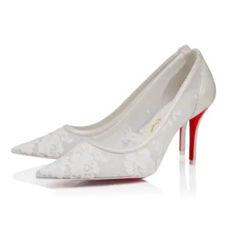 Miss Z Mesh – 80 Mm Pumps – Mesh and Nappa Leather – Bianco – Women