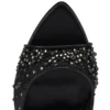Miss Z Mule Degrasstrass Perla – 100 Mm Mules – Mesh, Nappa Leather and Pearls – Black – Women