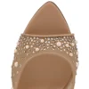 Miss Z Mule Degrasstrass Perla – 100 Mm Mules – Mesh, Nappa Leather and Pearls – Blush – Women