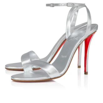 Miss Z Sandal – 100 Mm Strappy Sandals – Lamb Nappa Leather – Silver – Women Miss Z Sandal – 100 Mm Strappy Sandals – Lamb Nappa Leather – Silver – Women