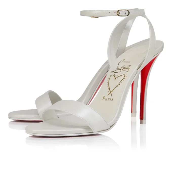 Miss Z Sandal – 100 Mm Strappy Sandals – Pearly Nappa Leather – Bianco – Women