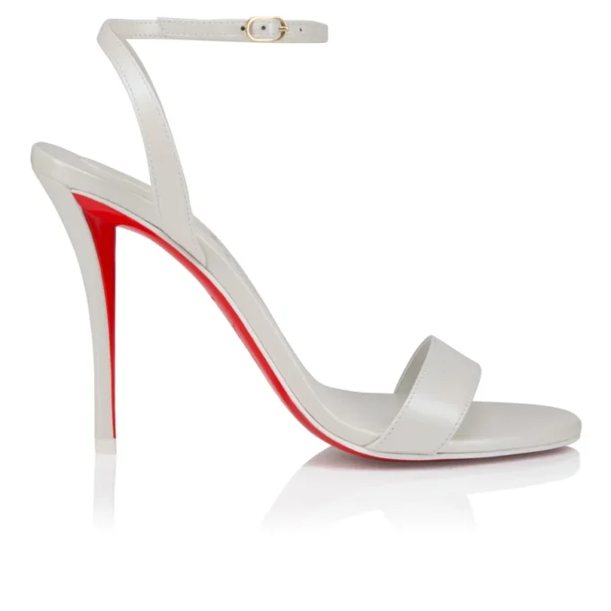 Miss Z Sandal – 100 Mm Strappy Sandals – Pearly Nappa Leather – Bianco – Women