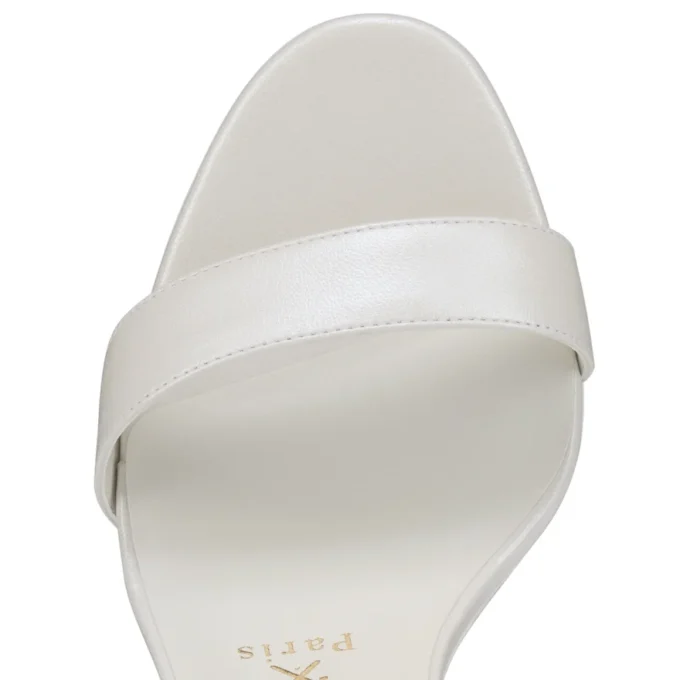 Miss Z Sandal – 100 Mm Strappy Sandals – Pearly Nappa Leather – Bianco – Women