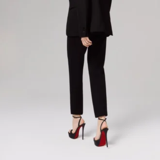 Miss Z Sandal Alta Suola Strass – 160 Mm Sandals – Crepe Satin – Black – Women