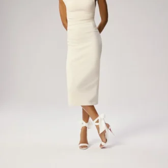 Miss Z Sandal Du Desert – 100 Mm Strappy Sandals – Crepe Satin – Ivory – Women