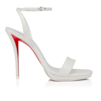 Miss Z Sandal Queen – 120 Mm Strappy Sandals – Lamb Nappa Leather – Bianco – Women