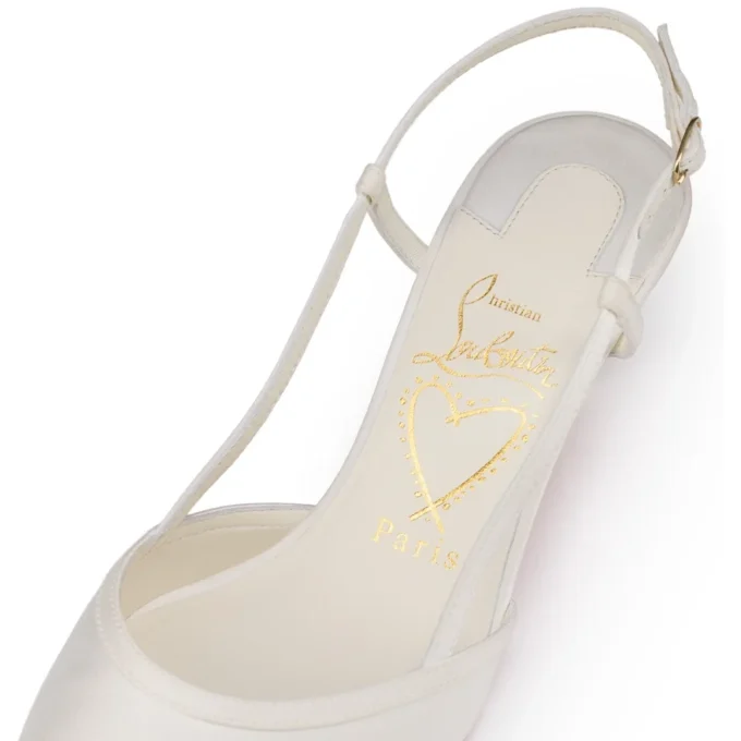 Miss Z Sling – 60 Mm Slingback Pumps – Crepe Satin – Ivory – Women