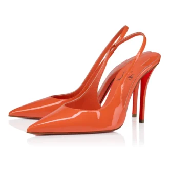 Miss Z Sling Back – 100 Mm Slingback Pumps – Patent Calf Leather – Caruzo – Women