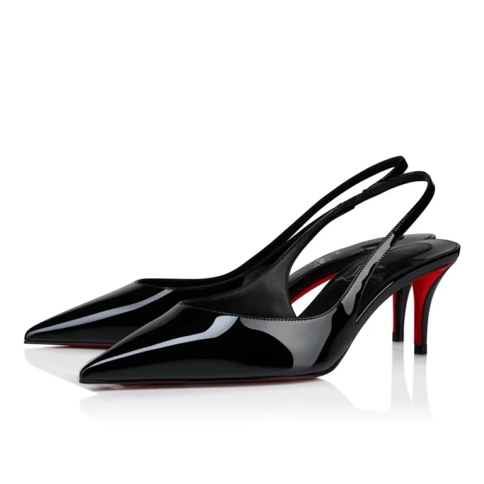 Miss Z Sling Back – 60 Mm Slingback Pumps – Patent Calf Leather – Black – Women