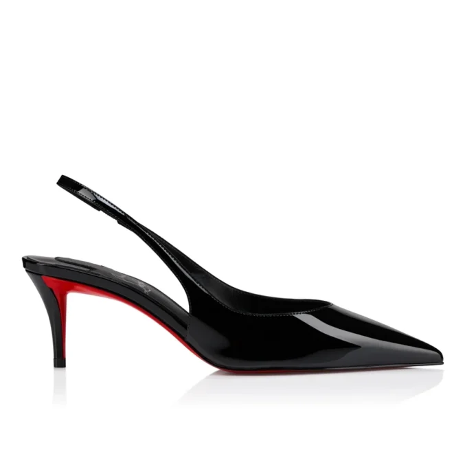 Miss Z Sling Back – 60 Mm Slingback Pumps – Patent Calf Leather – Black – Women