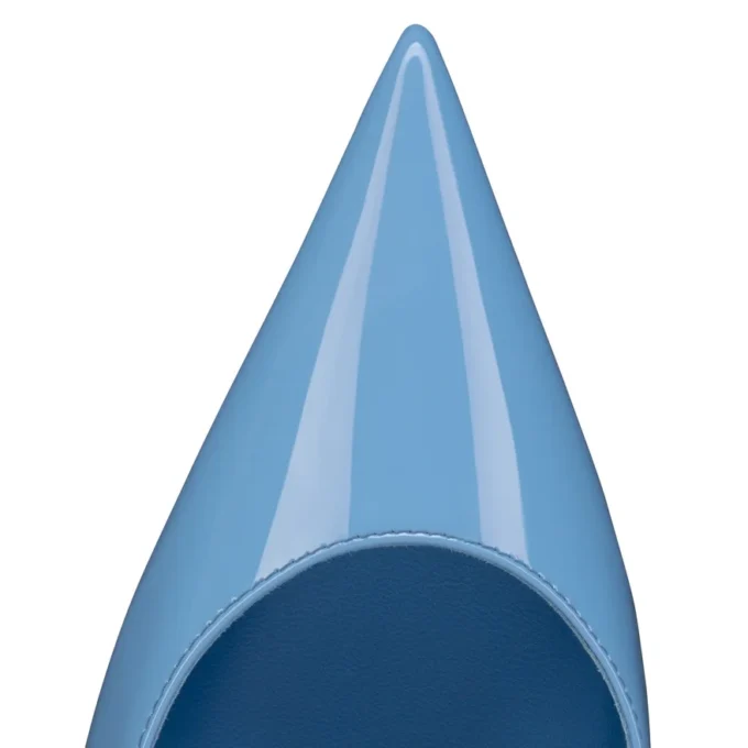 Miss Z Sling Back – 60 Mm Slingback Pumps – Patent Calf Leather – Ceruleo – Women