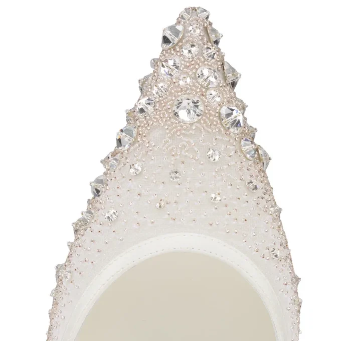 Miss Z Sling Sparkling – 60 Mm Slingback Pumps – Mesh and Strass – Version Ivory – Women