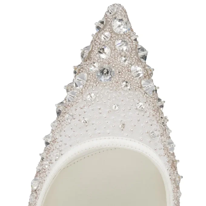 Miss Z Sparkling – 80 Mm Pumps – Mesh and Strass – Version Ivory – Women Miss Z Sparkling – 80 Mm Pumps – Mesh and Strass – Version Ivory – Women