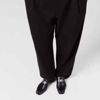 Mocallista – Loafers – Patchwork Watersnake Leather – Black – Women