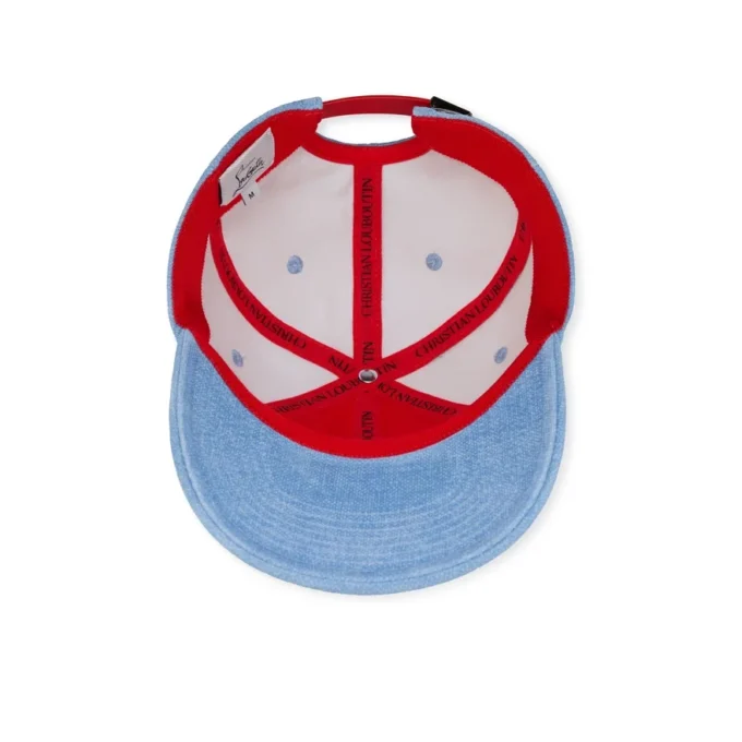 Mooncrest Cl Ac – Baseball Cap – Calf Leather and Canva – Ceruleo