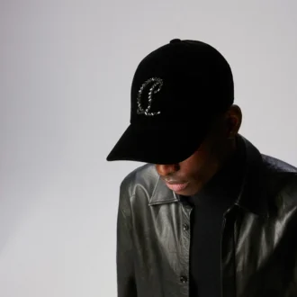 Mooncrest Stones – Baseball Cap – Velvet and Strass – Black