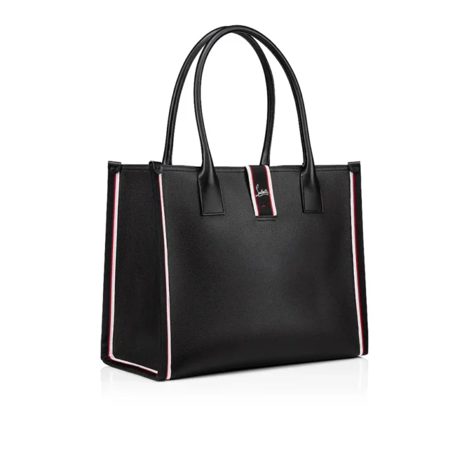 Nastroloubi L – Tote Bag – Grained Calf Leather – Black