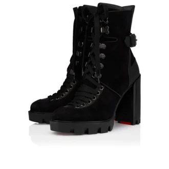 New Macademia – 100 Mm Low Boots – Veau Velours – Black – Women