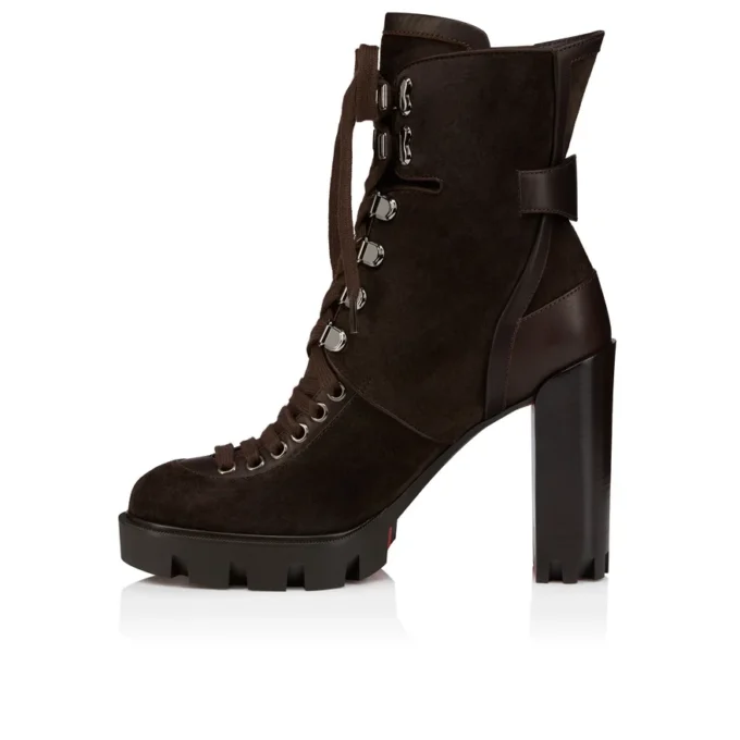 New Macademia – 100 Mm Low Boots – Veau Velours – Cafa – Women New Macademia – 100 Mm Low Boots – Veau Velours – Cafa – Women