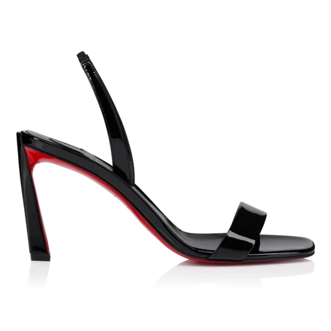 O Condora – 85 Mm Strappy Sandals – Patent Leather – Black – Women