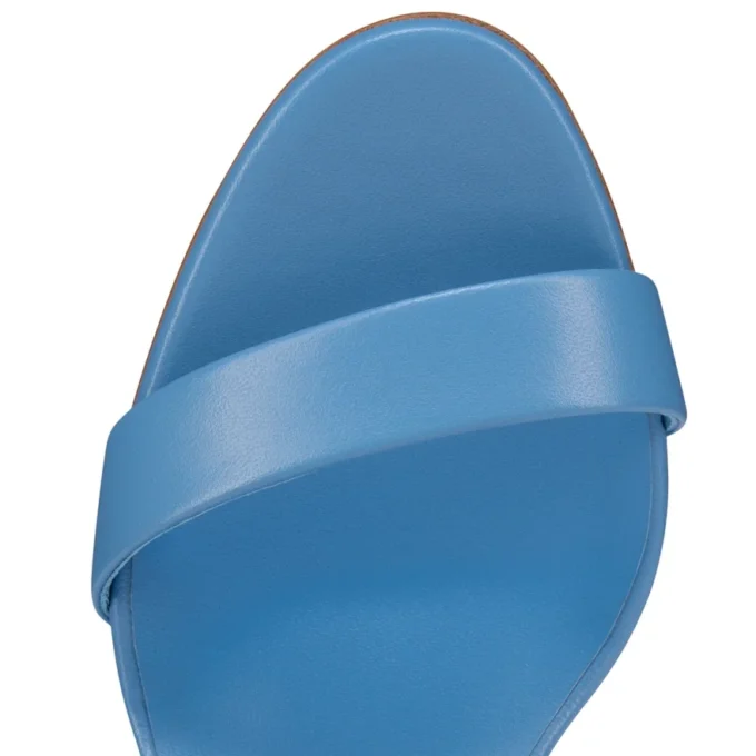 O Marylin – 85 Mm Sandals – Lamb Nappa Leather – Ceruleo – Women