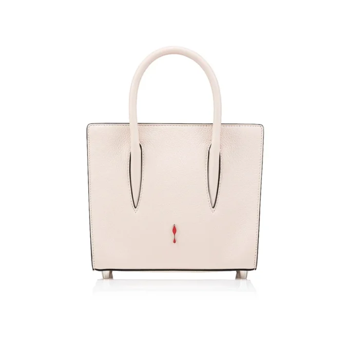 Paloma Mini – Top Handle Bag – Grained Calf Leather and Spikes Loubinthesky – Leche Paloma Mini – Top Handle Bag – Grained Calf Leather and Spikes Loubinthesky – Leche