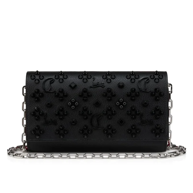 Paloma – Wallet on a Chain – Grained Calf Leather – Black