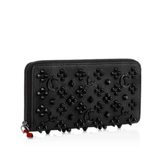 Panettone – Wallet – Grained Calf Leather and Spikes Loubinthesky – Black