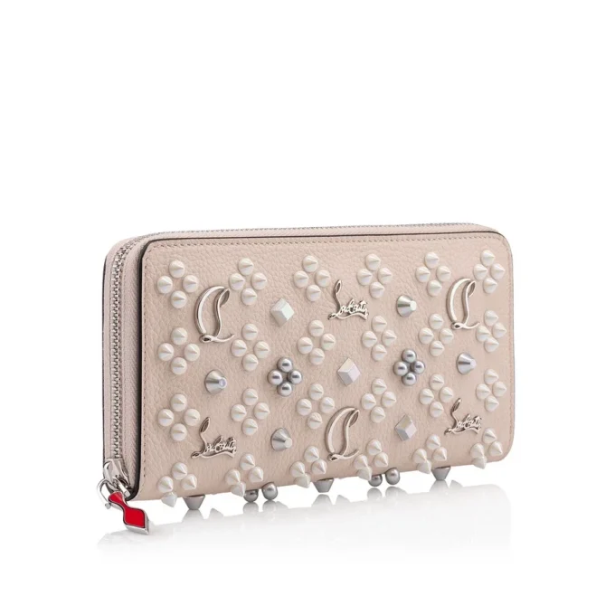 Panettone – Wallet – Grained Calf Leather and Spikes Loubinthesky – Leche