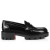 Penny Lug – Loafers – Abrasivato Calf Leather – Black – Women