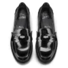 Penny Lug – Loafers – Abrasivato Calf Leather – Black – Women
