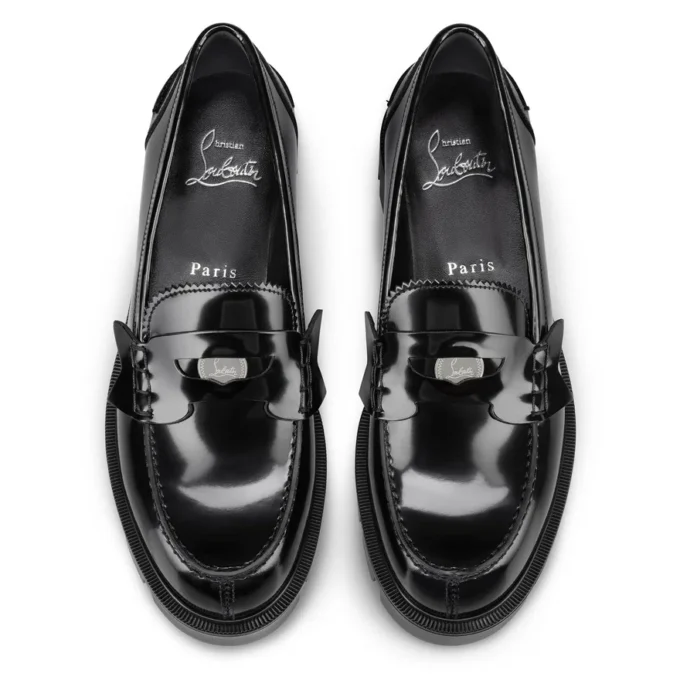 Penny Lug – Loafers – Abrasivato Calf Leather – Black – Women