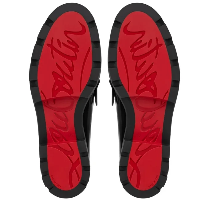 Penny Lug – Loafers – Abrasivato Calf Leather – Black – Women