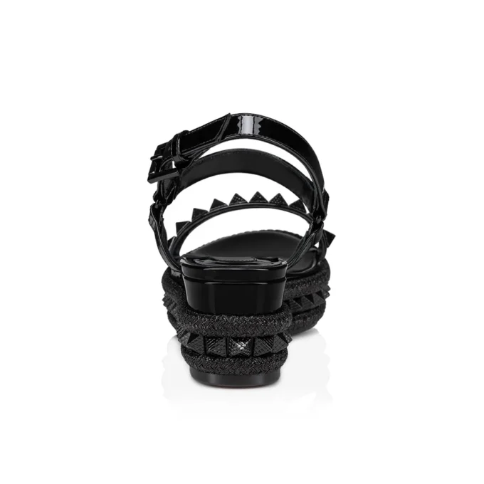 Pyraclou – 60 Mm Espadrilles – Patent Calf Leather – Black – Women Pyraclou – 60 Mm Espadrilles – Patent Calf Leather – Black – Women