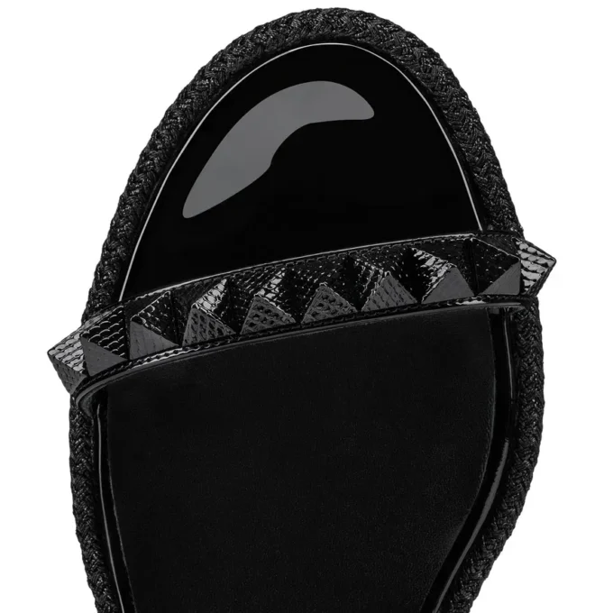 Pyraclou – 60 Mm Espadrilles – Patent Calf Leather – Black – Women Pyraclou – 60 Mm Espadrilles – Patent Calf Leather – Black – Women