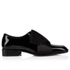Rahul – Oxfords – Patent Calf Leather and Crepe Satin – Black – Men