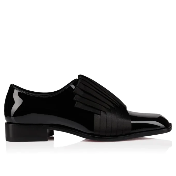 Rahul – Oxfords – Patent Calf Leather and Crepe Satin – Black – Men