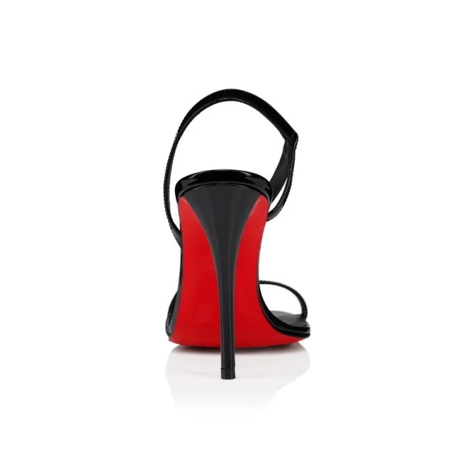 Rosa Z – 100 Mm Sandals – Patent Calf Leather – Black – Women