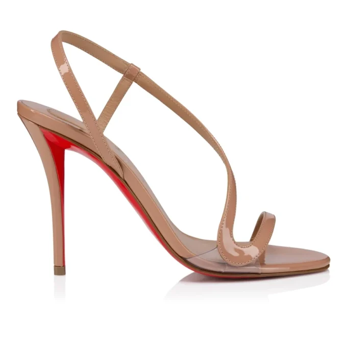 Rosa Z – 100 Mm Sandals – Patent Calf Leather – Blush – Women