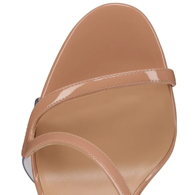 Rosa Z – 100 Mm Sandals – Patent Calf Leather – Blush – Women