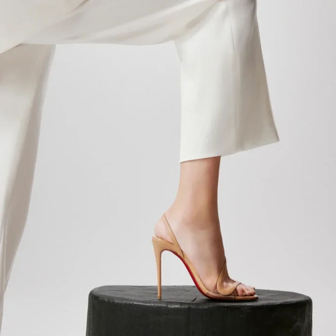 Rosalie – 100 Mm Sandals – Kid Leather – Blush – Women