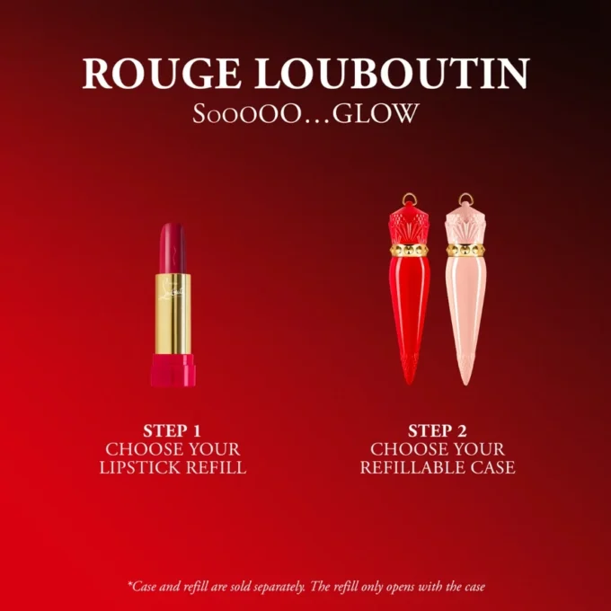 Rouge Louboutin Sooooo…Glow – Refillable Lipstick Case – Red