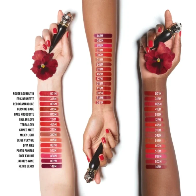 Rouge Louboutin Velvet Matte Mooncrest – Limited Edition Matte Lipstick – Epic Brunette 318M