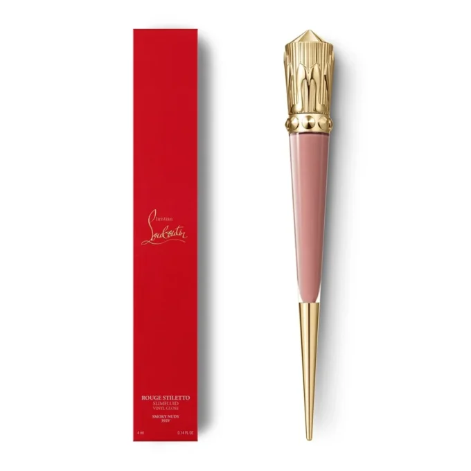 Rouge Stiletto Vinyl Gloss Smoky Nudy 392V Smoky Nudy – Christian Louboutin Beauty United States