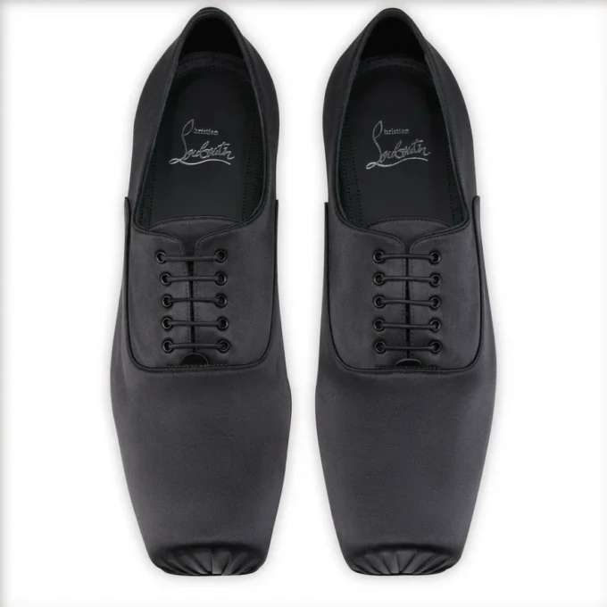 Ruben – Oxfords – Crepe Satin – Black – Men
