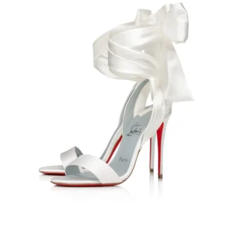 Sandale Du Dasert – 100 Mm Sandals – Crepe Satin – off White – Women