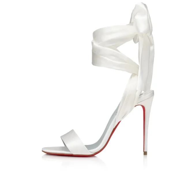 Sandale Du Dasert – 100 Mm Sandals – Crepe Satin – off White – Women Sandale Du Dasert – 100 Mm Sandals – Crepe Satin – off White – Women